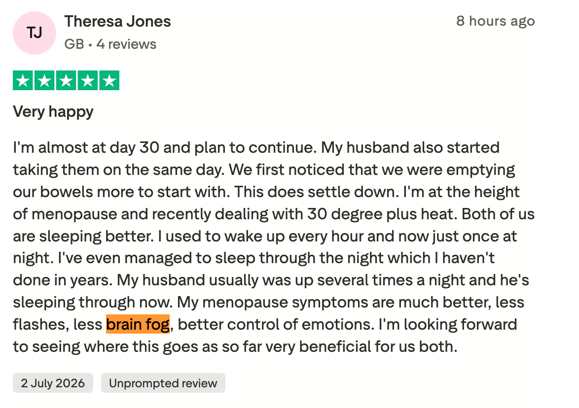 Ankhway customer review — Brain Fog
