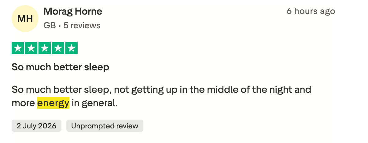Ankhway customer review — Energy