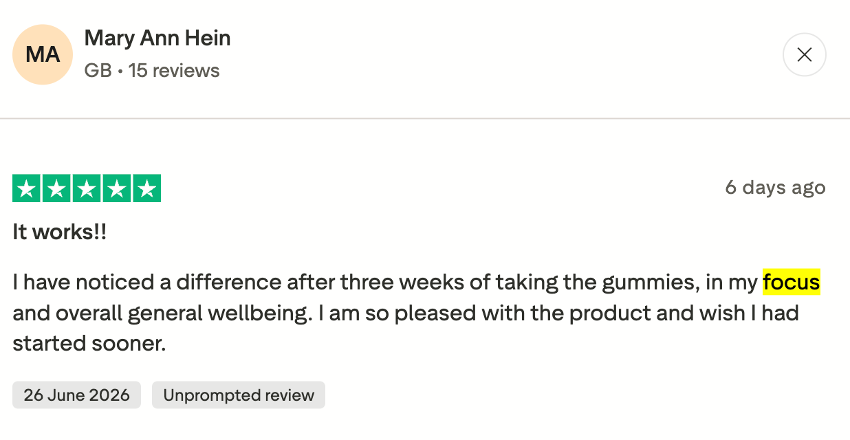 Ankhway customer review — Focus