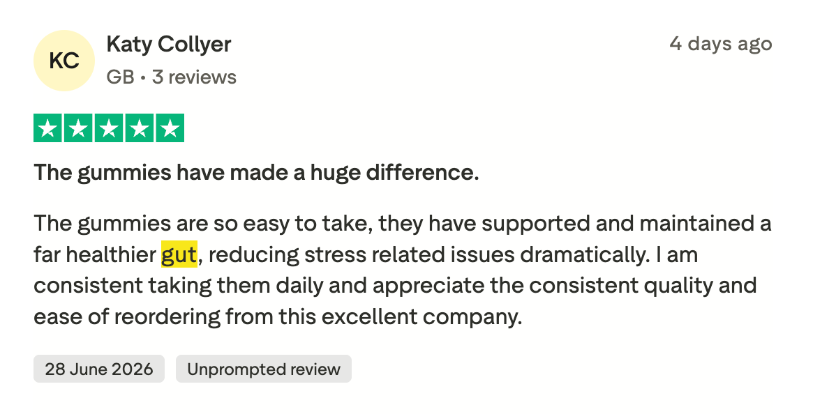 Ankhway customer review — Gut Health