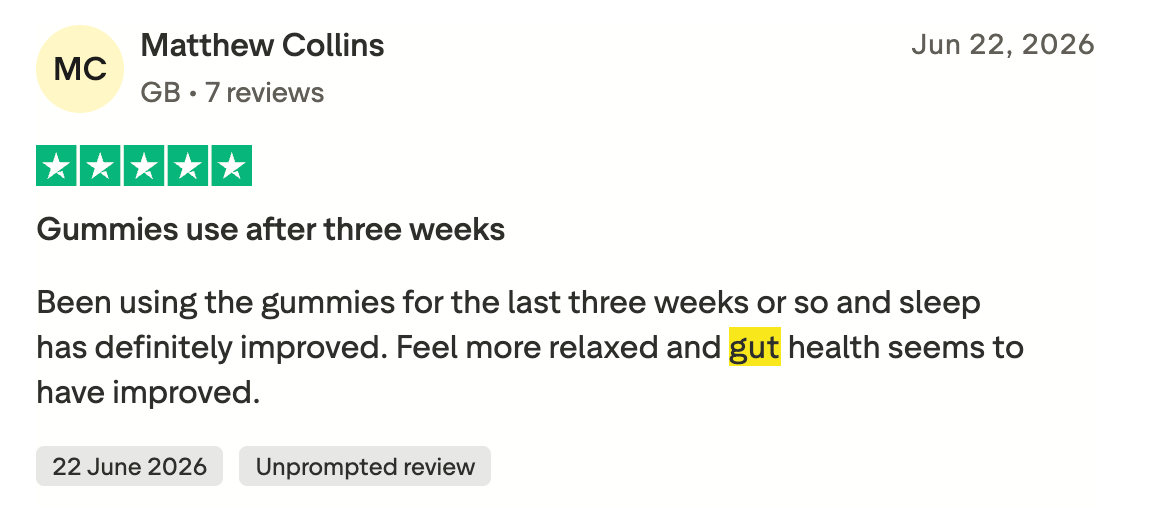 Ankhway customer review — Gut Health