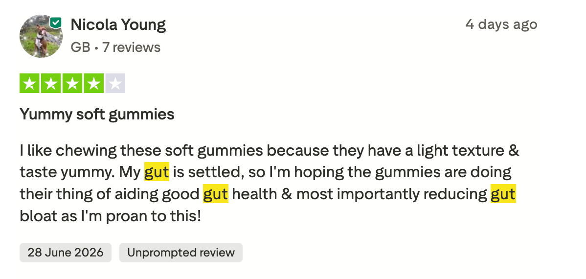 Ankhway customer review — Gut Health